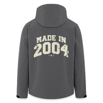 2004 Vintage Born Legends Birthday Gift - Men’s Recycled Softshell Jacket by Stanley/Stella - black - Back - AI Model Male 185 light (185cm)