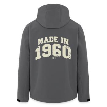 1960 Jahrgang geboren Legenden Geburtstag Geschenk - Recycelte Männer Softshell-Jacke von Stanley/Stella - Schwarz - Hinten - AI Model Male 185 light (185cm)
