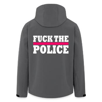 stop brutality - Recycelte Männer Softshell-Jacke von Stanley/Stella - Anthrazit - Hinten - AI Model Male 185 light (185cm)