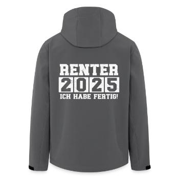 Rentner 2025 Ich habe fertig - Recycelte Männer Softshell-Jacke von Stanley/Stella - Schwarz - Hinten - AI Model Male 185 light (185cm)