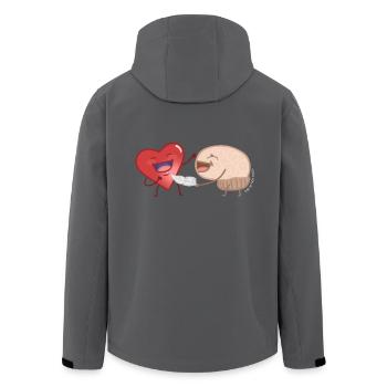 Heart And Mind - Men’s Recycled Softshell Jacket by Stanley/Stella - black - Back - AI Model Male 185 light (185cm)