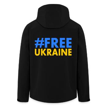 Free ukraine - Men’s Recycled Softshell Jacket by Stanley/Stella - black - Back - AI Model Male 185 light (185cm)