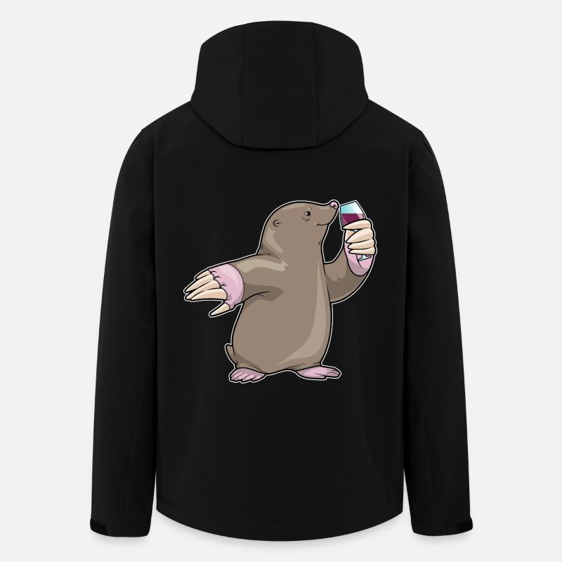 Mole Red Wine - Men’s Recycled Softshell Jacket by Stanley/Stella - black