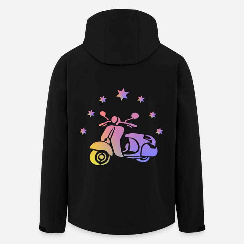 Retro Roller - Recycelte Männer Softshell-Jacke von Stanley/Stella - Schwarz