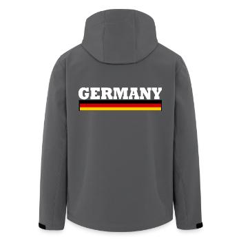 Germany flagge - Recycelte Männer Softshell-Jacke von Stanley/Stella - Schwarz - Hinten - AI Model Male 185 light (185cm)