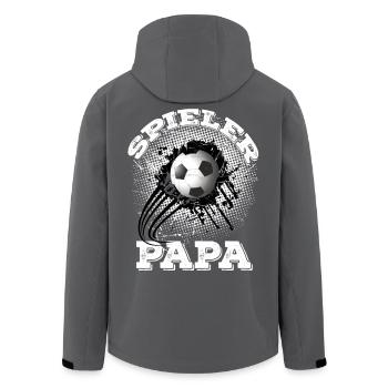 Spieler Papa Fußball - Recycelte Männer Softshell-Jacke von Stanley/Stella - Schwarz - Hinten - AI Model Male 185 light (185cm)