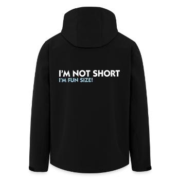 Ich bin nicht klein. Ich bin Spaß-Größe! - Recycelte Männer Softshell-Jacke von Stanley/Stella - Schwarz - Hinten - AI Model Male 185 light (185cm)