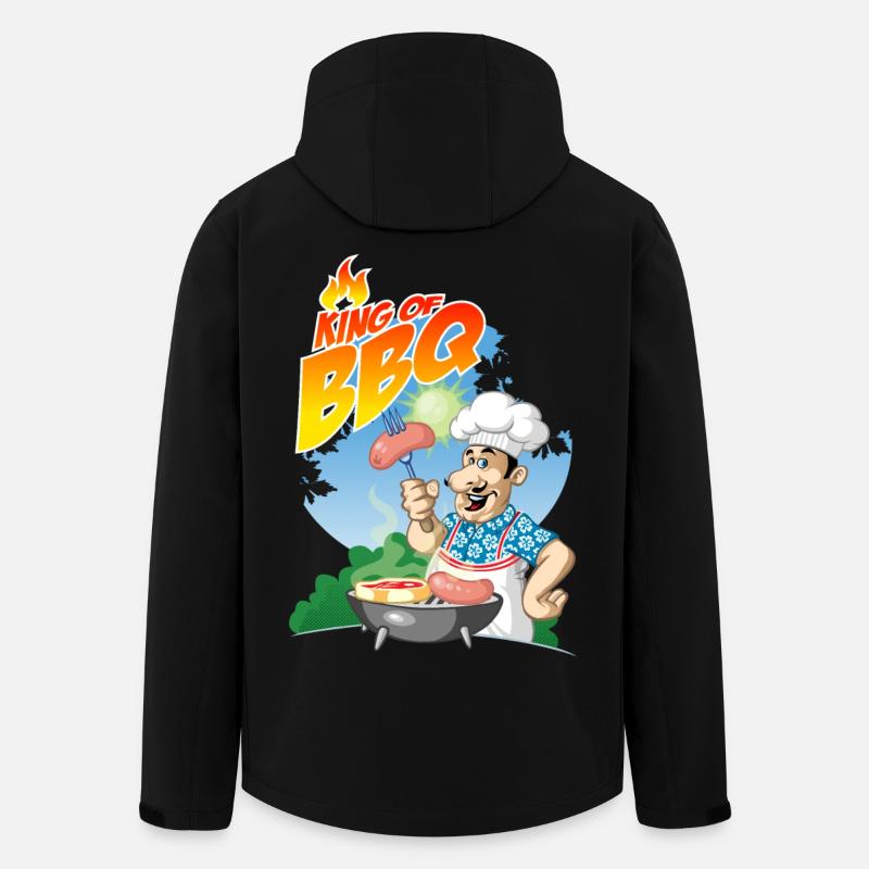 king of barbeque - Recycelte Männer Softshell-Jacke von Stanley/Stella - Schwarz