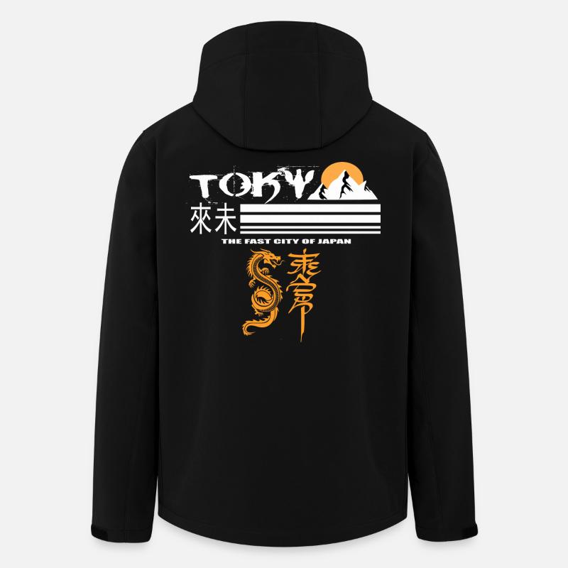 Tokyo Orange - Veste softshell homme en polyester recyclé Stanley/Stella - noir