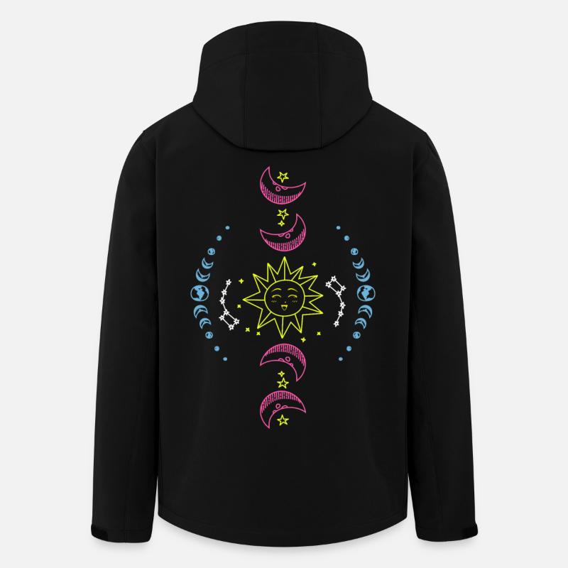 Sun Moon and Earth - Men’s Recycled Softshell Jacket by Stanley/Stella - black