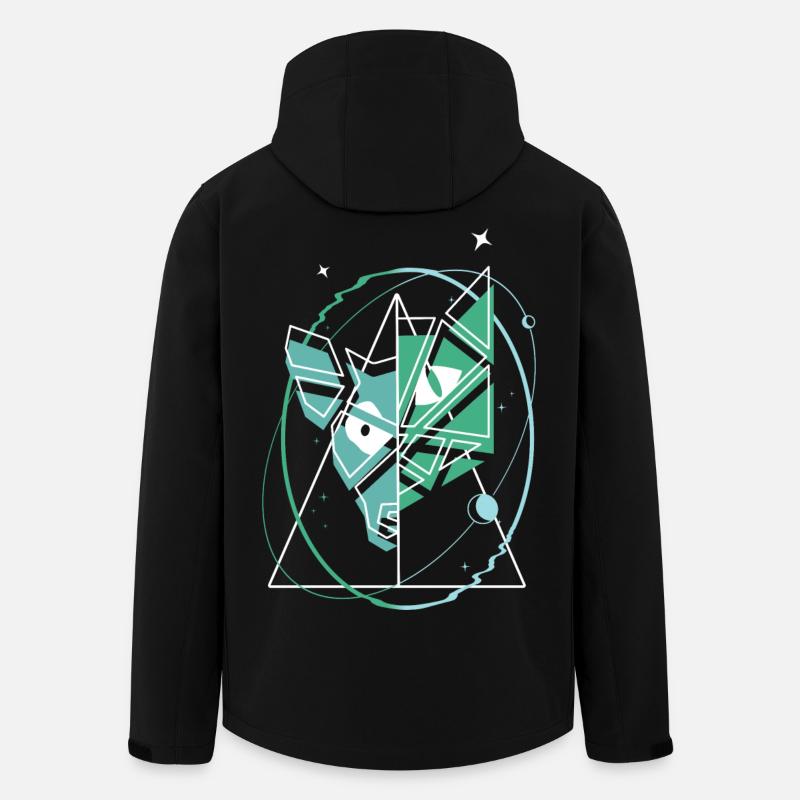 Hund und Katze Abstrakt - Recycelte Männer Softshell-Jacke von Stanley/Stella - Schwarz