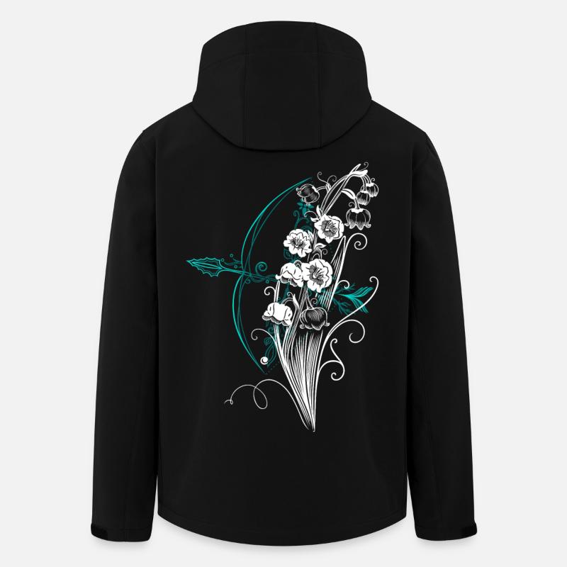 Arc de flèche du muguet - Veste softshell homme en polyester recyclé Stanley/Stella - noir