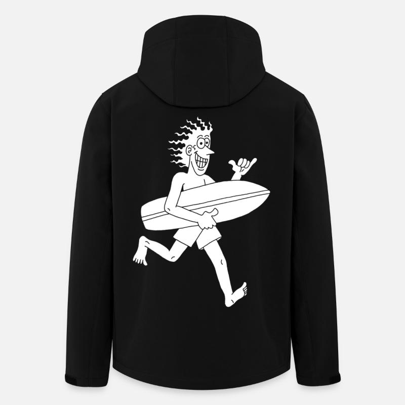 Ungeduldiger Surfer (weiß) - Recycelte Männer Softshell-Jacke von Stanley/Stella - Schwarz