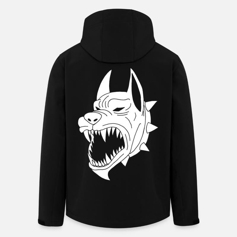 Weißer Höllenhund - Recycelte Männer Softshell-Jacke von Stanley/Stella - Schwarz