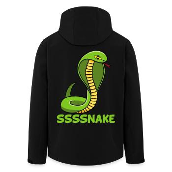 Schlangen-Manga - Recycelte Männer Softshell-Jacke von Stanley/Stella - Schwarz - Hinten - AI Model Male 185 light (185cm)