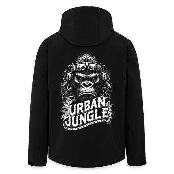Urban Jungle Logo - Veste softshell homme en polyester recyclé Stanley/Stella - noir - Dos - AI Model Male 185 light (185cm)