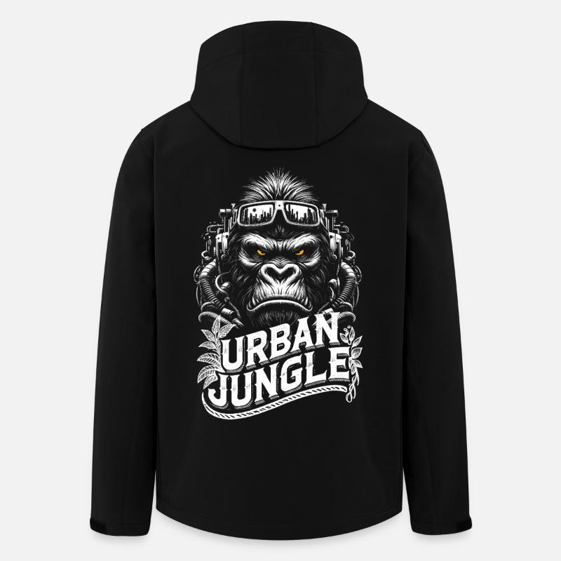 Urban Jungle Logo - Recycelte Männer Softshell-Jacke von Stanley/Stella - Schwarz