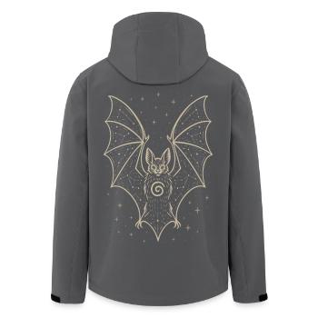 Mystic Bat with Stars - Men’s Recycled Softshell Jacket by Stanley/Stella - black - Back - AI Model Male 185 light (185cm)