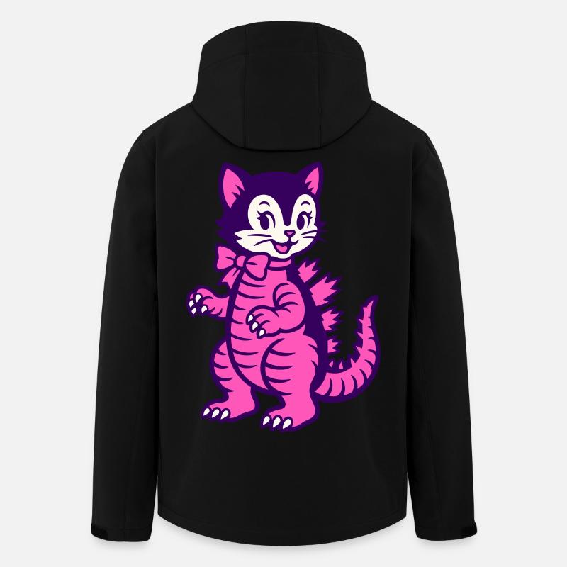 Monster Cat - Recycelte Männer Softshell-Jacke von Stanley/Stella - Schwarz