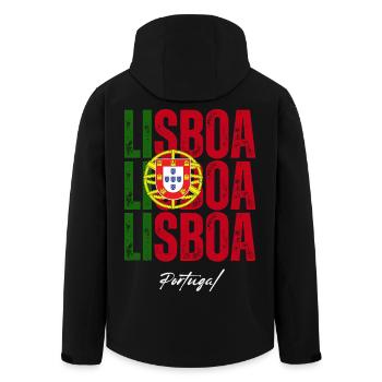Lisbonne, Portugal, souvenir de Lisbonne - Veste softshell homme en polyester recyclé Stanley/Stella - noir - Dos - AI Model Male 185 light (185cm)