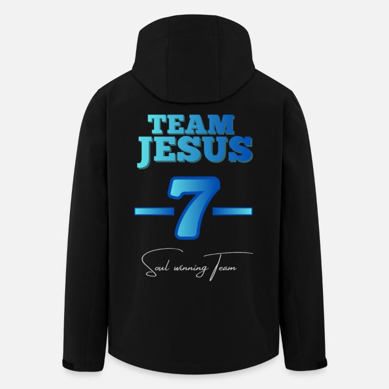 Team Jesus 7 – Équipe gagnante de l’âme - Veste softshell homme en polyester recyclé Stanley/Stella - noir