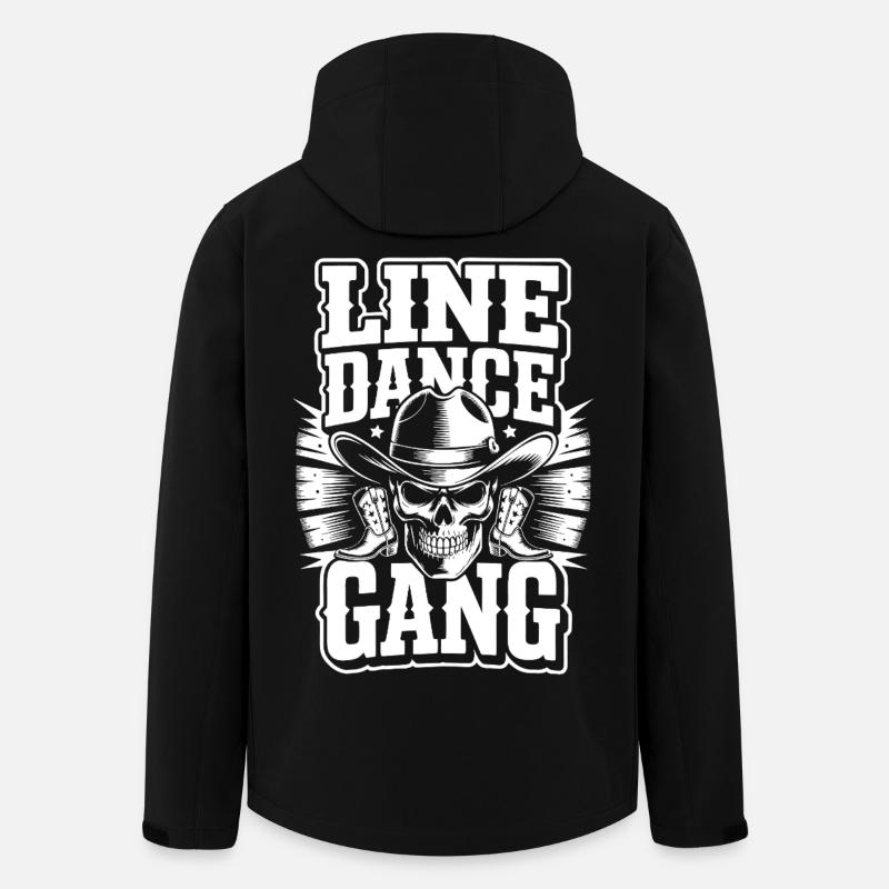 Line Dance Gang Skull Cowboy - Recycelte Männer Softshell-Jacke von Stanley/Stella - Schwarz