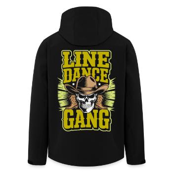 Gang de Cowboy de la Gang de Danses en Ligne - Veste softshell homme en polyester recyclé Stanley/Stella - noir - Dos - AI Model Male 185 light (185cm)