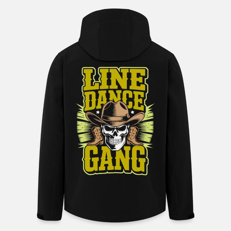 Line Dance Gang Skull Cowboy - Recycelte Männer Softshell-Jacke von Stanley/Stella - Schwarz