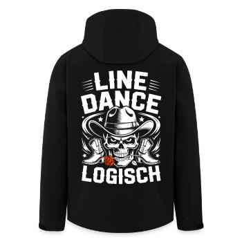 Crâne logique de la danse en ligne - Veste softshell homme en polyester recyclé Stanley/Stella - noir - Dos - AI Model Male 185 light (185cm)
