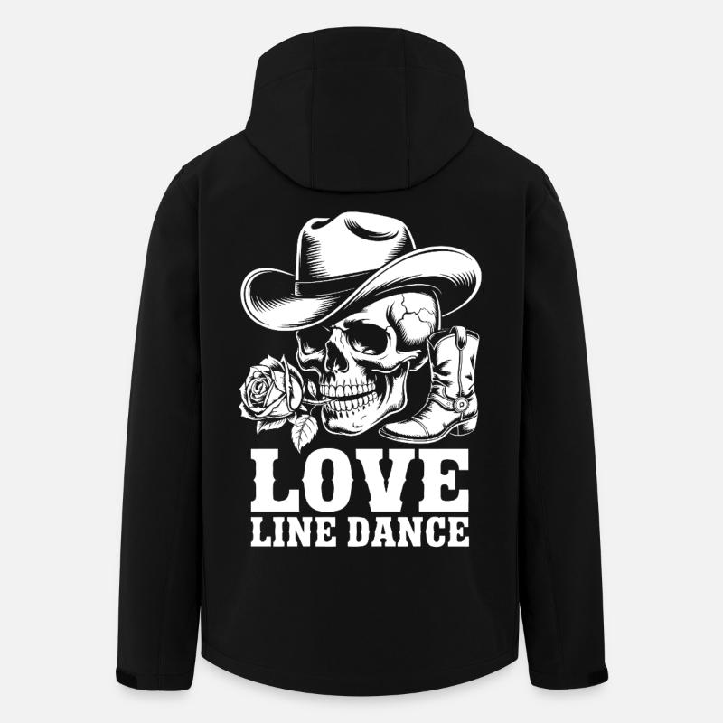 Danse en ligne Cowboy Squelette - Veste softshell homme en polyester recyclé Stanley/Stella - noir