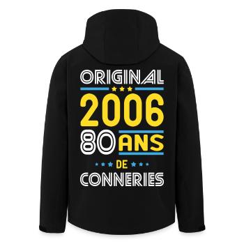 Original – 2006 – 20 ans de conneries - Veste softshell homme en polyester recyclé Stanley/Stella - noir - Dos - AI Model Male 185 light (185cm)