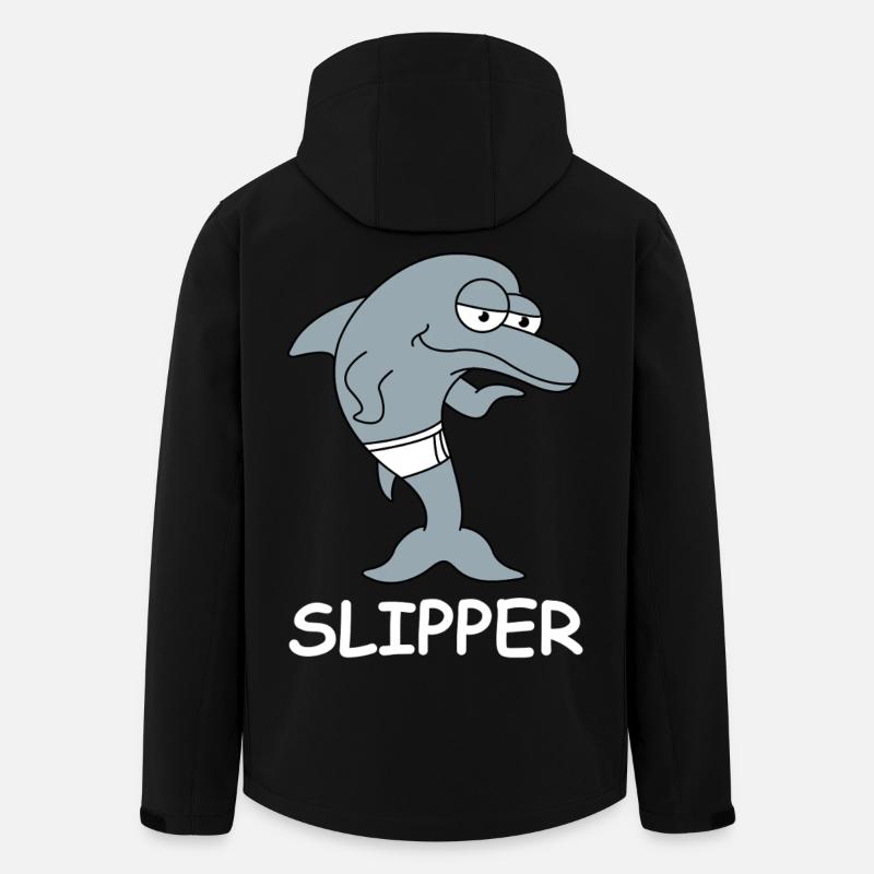 Dauphin Pantoufle en maillot de bain - Veste softshell homme en polyester recyclé Stanley/Stella - noir