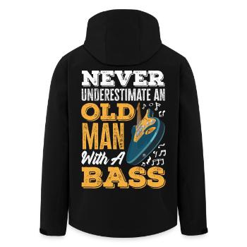 Funny Musician - Men’s Recycled Softshell Jacket by Stanley/Stella - black - Back - AI Model Male 185 light (185cm)