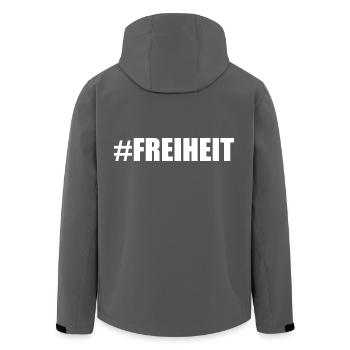 Freiheit - Recycelte Männer Softshell-Jacke von Stanley/Stella - Schwarz - Hinten - AI Model Male 185 light (185cm)