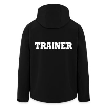 Trainer - Recycelte Männer Softshell-Jacke von Stanley/Stella - Schwarz - Hinten - AI Model Male 185 light (185cm)