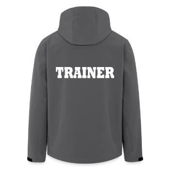 Trainer - Recycelte Männer Softshell-Jacke von Stanley/Stella - Anthrazit - Hinten - AI Model Male 185 light (185cm)