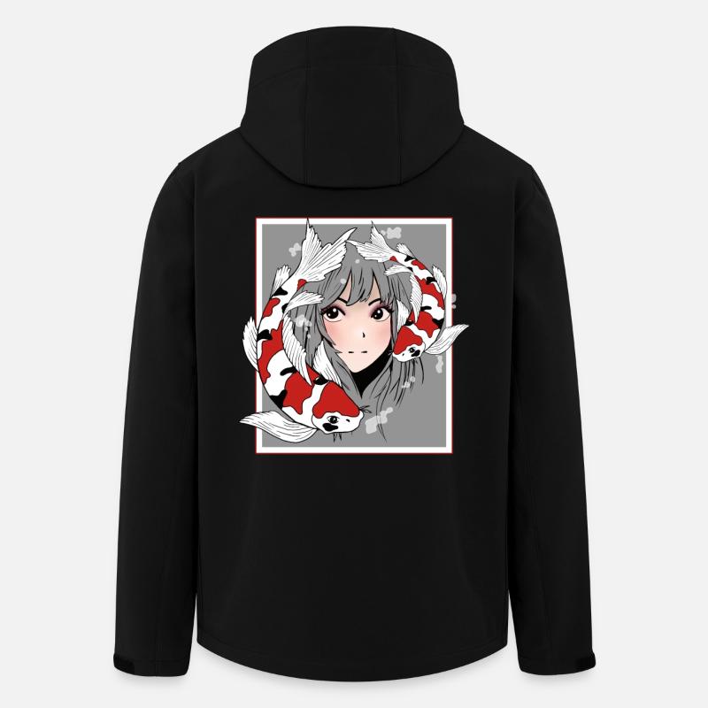 Manga Anime Otaku Koi - Men’s Recycled Softshell Jacket by Stanley/Stella - black