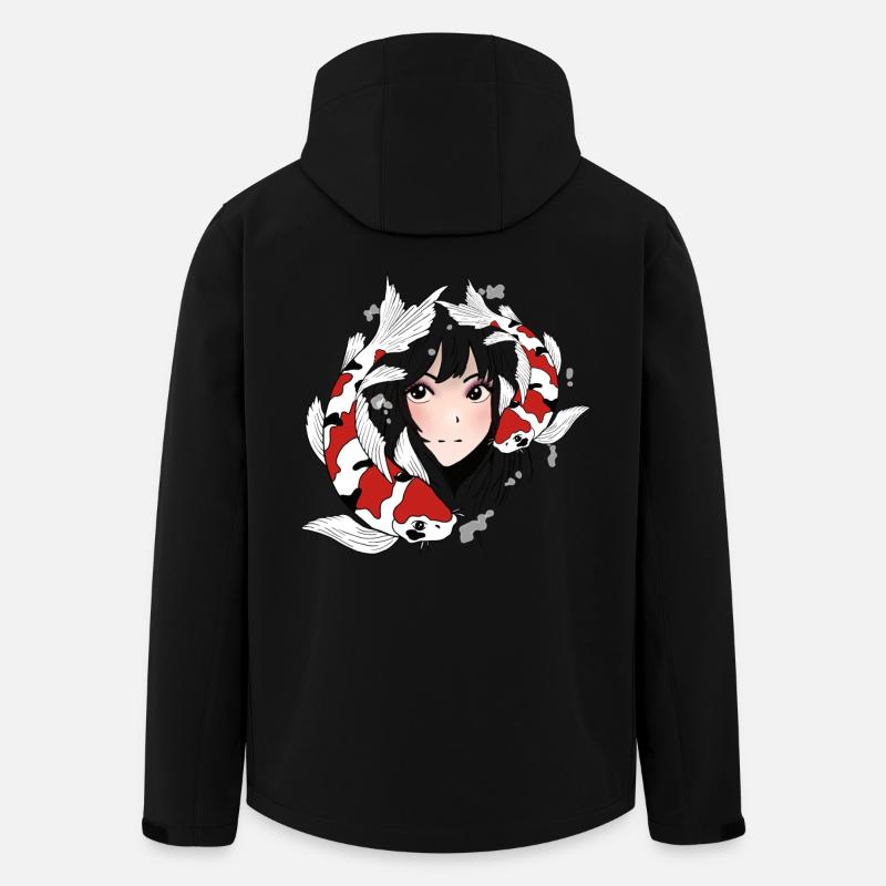 Anime Otaku Koi - Recycelte Männer Softshell-Jacke von Stanley/Stella - Schwarz