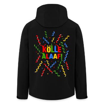 Kölle Alaaf Luftschlangen Karneval Kostüm Köln - Recycelte Männer Softshell-Jacke von Stanley/Stella - Schwarz - Hinten - AI Model Male 185 light (185cm)