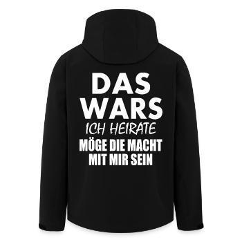 Das wars - Recycelte Männer Softshell-Jacke von Stanley/Stella - Schwarz - Hinten - AI Model Male 185 light (185cm)