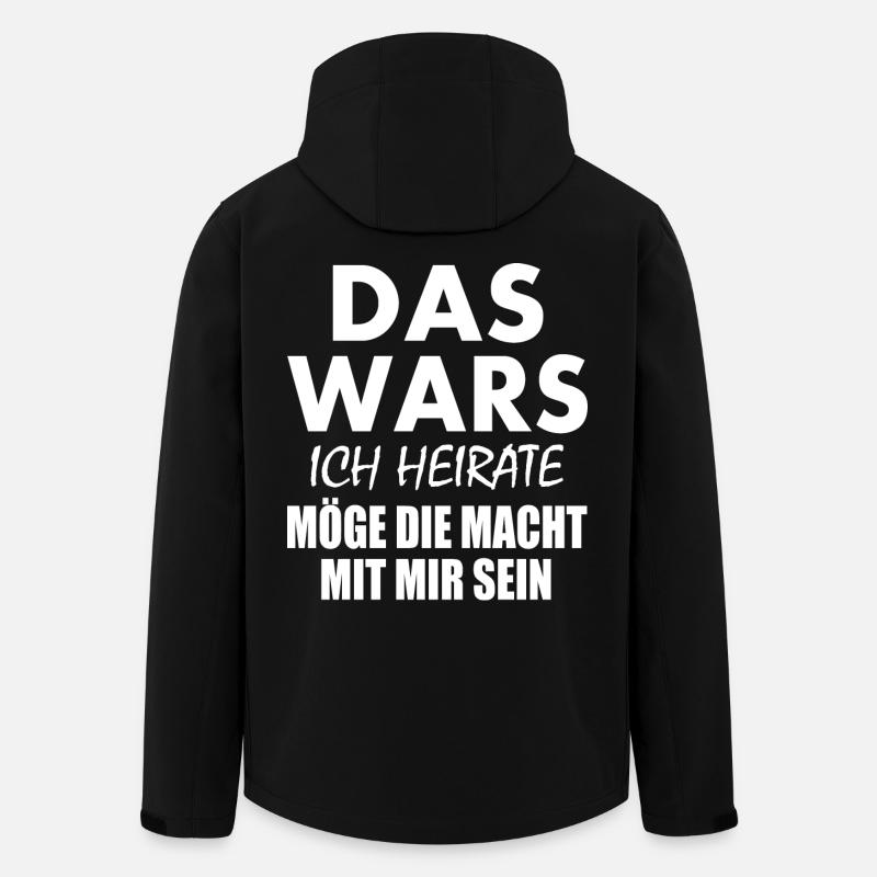 Das wars ich heirate - Recycelte Männer Softshell-Jacke von Stanley/Stella - Schwarz