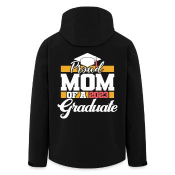 Stolze Mutter eines 2023 Graduiertenabschlusses für Frauen - Recycelte Männer Softshell-Jacke von Stanley/Stella - Schwarz - Hinten - AI Model Male 185 light (185cm)