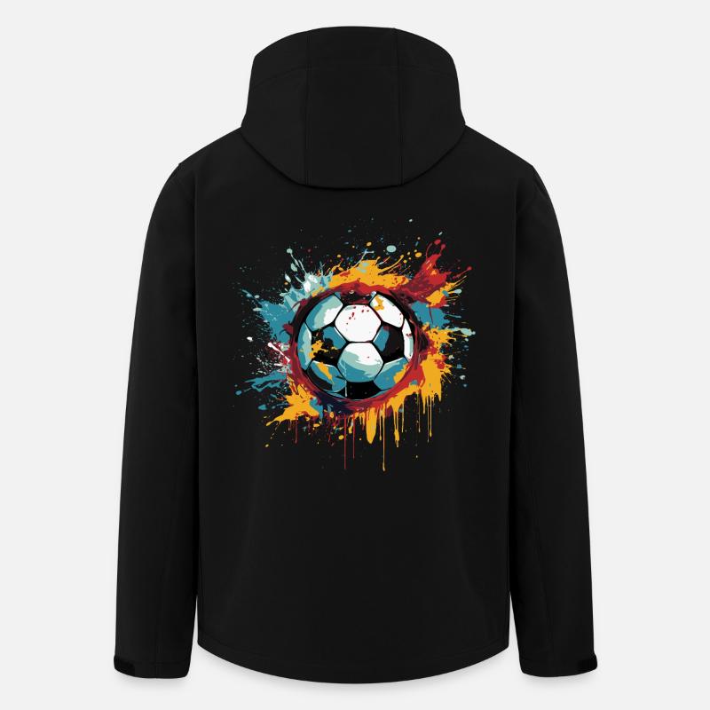 Soccer - Men’s Recycled Softshell Jacket by Stanley/Stella - black