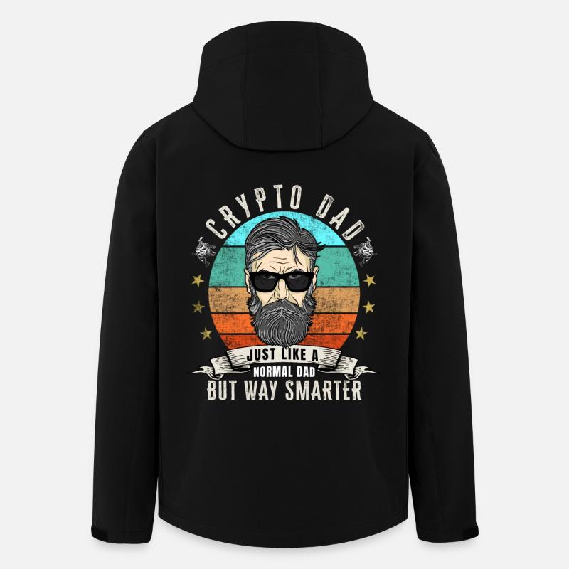 Crypto Dad like a normal Dad - Men’s Recycled Softshell Jacket by Stanley/Stella - black