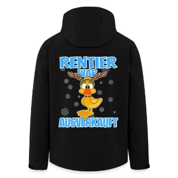 Weihnachten - Rentier war ausverkauft lustige Ente - Recycelte Männer Softshell-Jacke von Stanley/Stella - Schwarz - Hinten - AI Model Male 185 light (185cm)