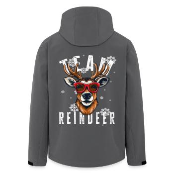 Christmas Motif Reindeer Xmas Team Reindeer - Men’s Recycled Softshell Jacket by Stanley/Stella - anthracite - Back - AI Model Male 185 light (185cm)