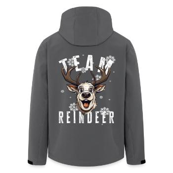 Motif de Noël renne Noël équipe renne - Veste softshell homme en polyester recyclé Stanley/Stella - noir - Dos - AI Model Male 185 light (185cm)