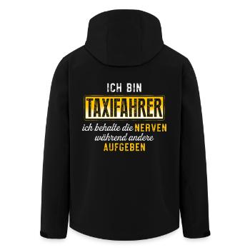 Taxifahrer1 - Recycelte Männer Softshell-Jacke von Stanley/Stella - Schwarz - Hinten - AI Model Male 185 light (185cm)