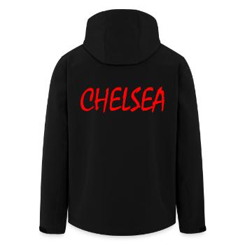 Chelsea - Men’s Recycled Softshell Jacket by Stanley/Stella - black - Back - AI Model Male 185 light (185cm)