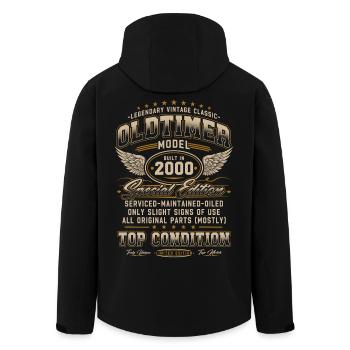 Oldtimer Baujahr 2000 Jahrgang Geburtstag Geschenk - Recycelte Männer Softshell-Jacke von Stanley/Stella - Schwarz - Hinten - AI Model Male 185 light (185cm)